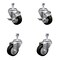 Service Caster 3 Inch Black Polyurethane Wheel Swivel 12mm Threaded Stem Caster Brake, 2PK SCC-TS20S314-PPUB-BLK-TLB-M1215-2-S2 - alternate 1